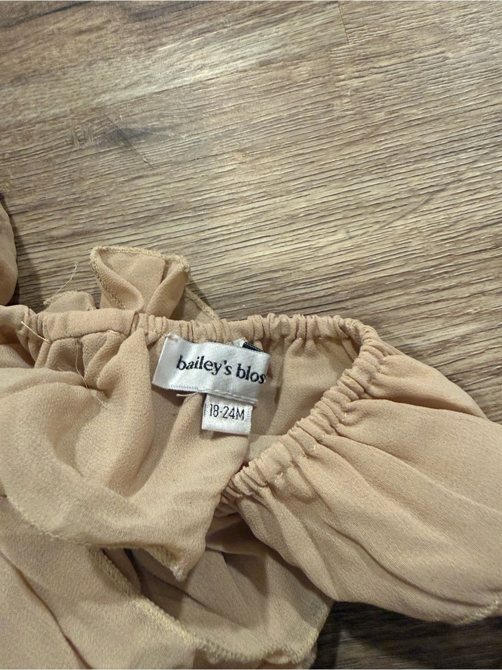 Girls Cream Ruffle Dress - Picture 2 of 4